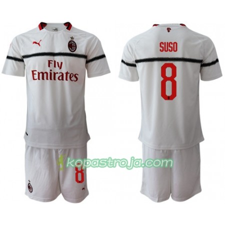 Billiga Fotbollströjor AC Milan Suso 8 Barn Borta tröja 2018/19 Kortärmad